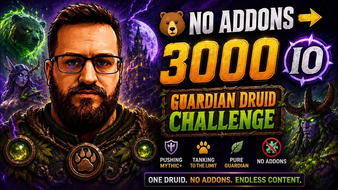 🐻 NO ADDONS &rarr; 3000 IO | DAY 1 | Guardian Druid Challenge