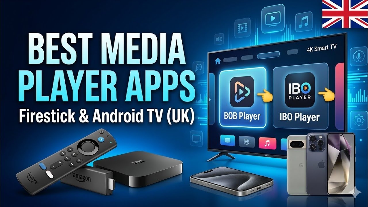 Best Media Player Apps for Firestick & Android TV (UK) | BOB Player vs IBO Player Guide 🇬🇧