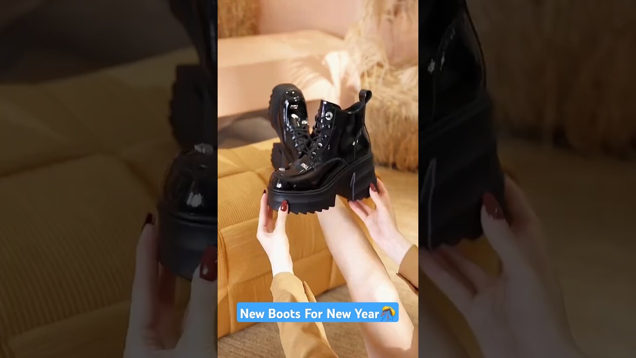 Black Boots 2025 🎊 Block Heel Boots ✅ #blackboots #boots #shoes #newshoes #newboots #fashion