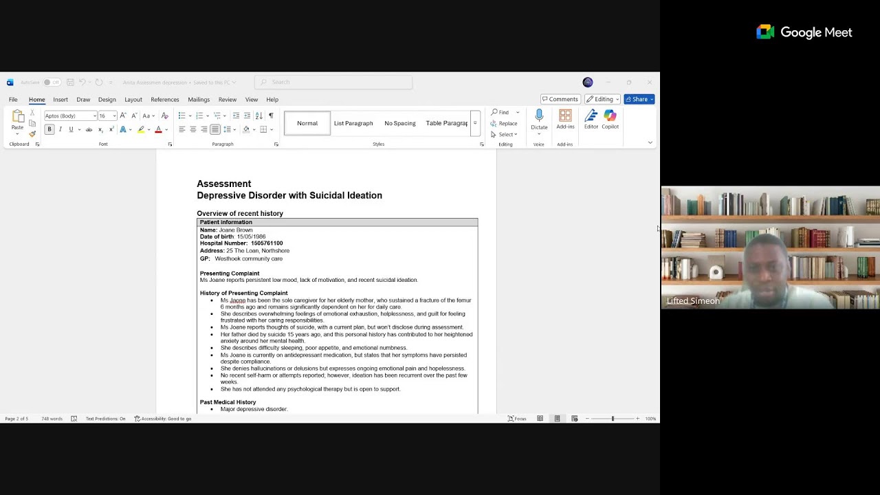 NMC UK mental health OSCE Assesment