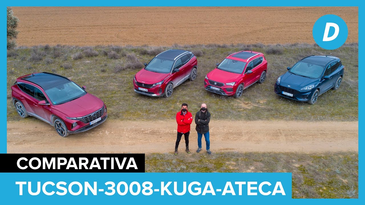 Comparativa SUV: Hyundai Tucson 2021, SEAT Ateca, Peugeot 3008, Ford Kuga | Review en español