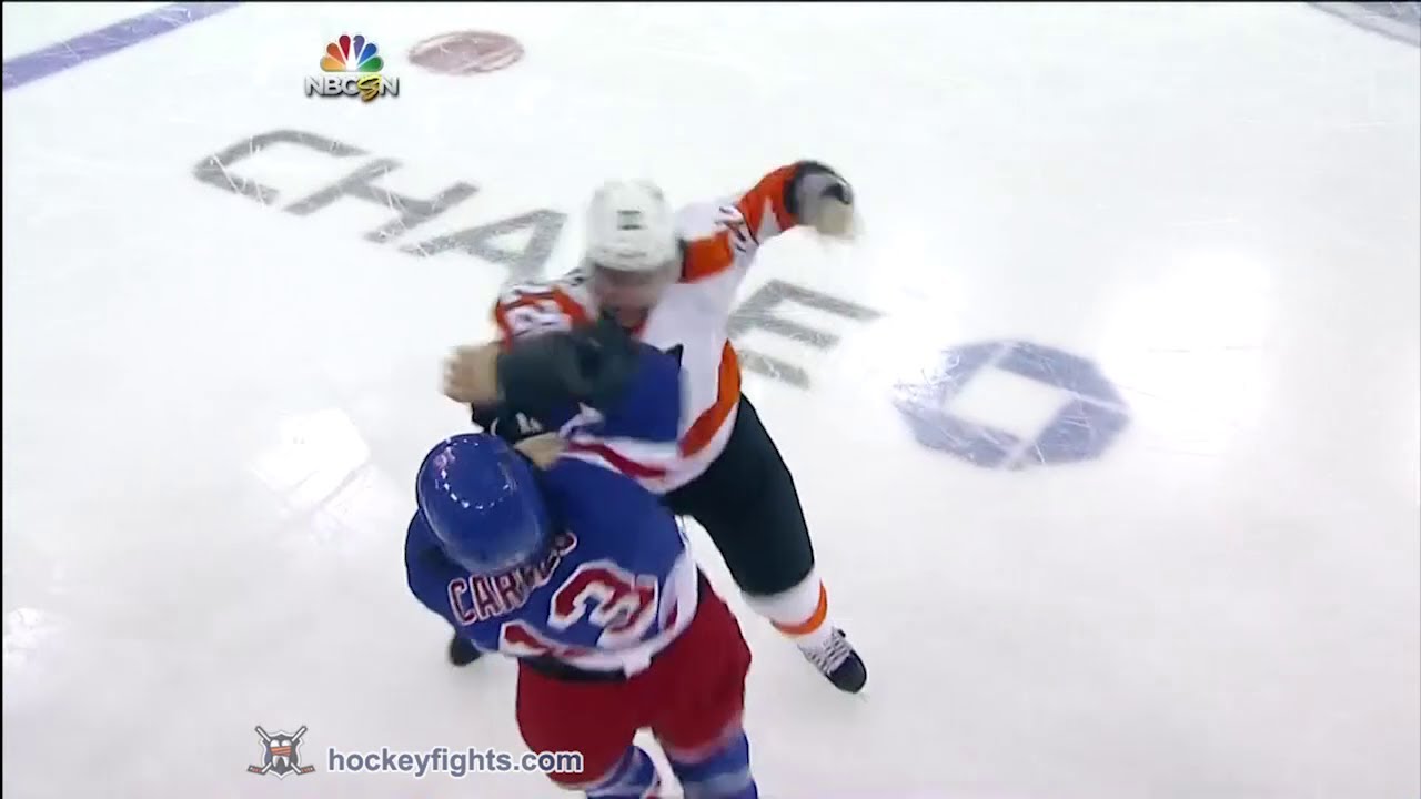 Luke Schenn vs Daniel Carcillo Jan 12, 2014