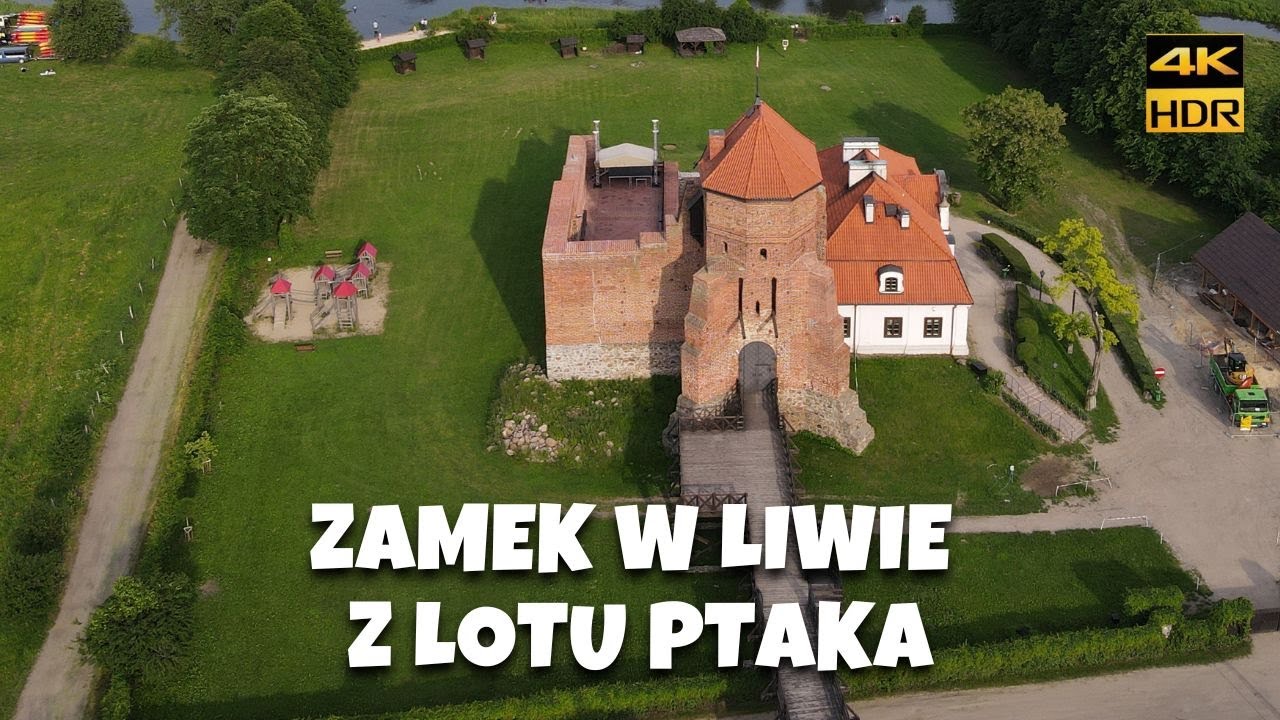 Zamek w Liwie z lotu ptaka | Widok z drona [4K]