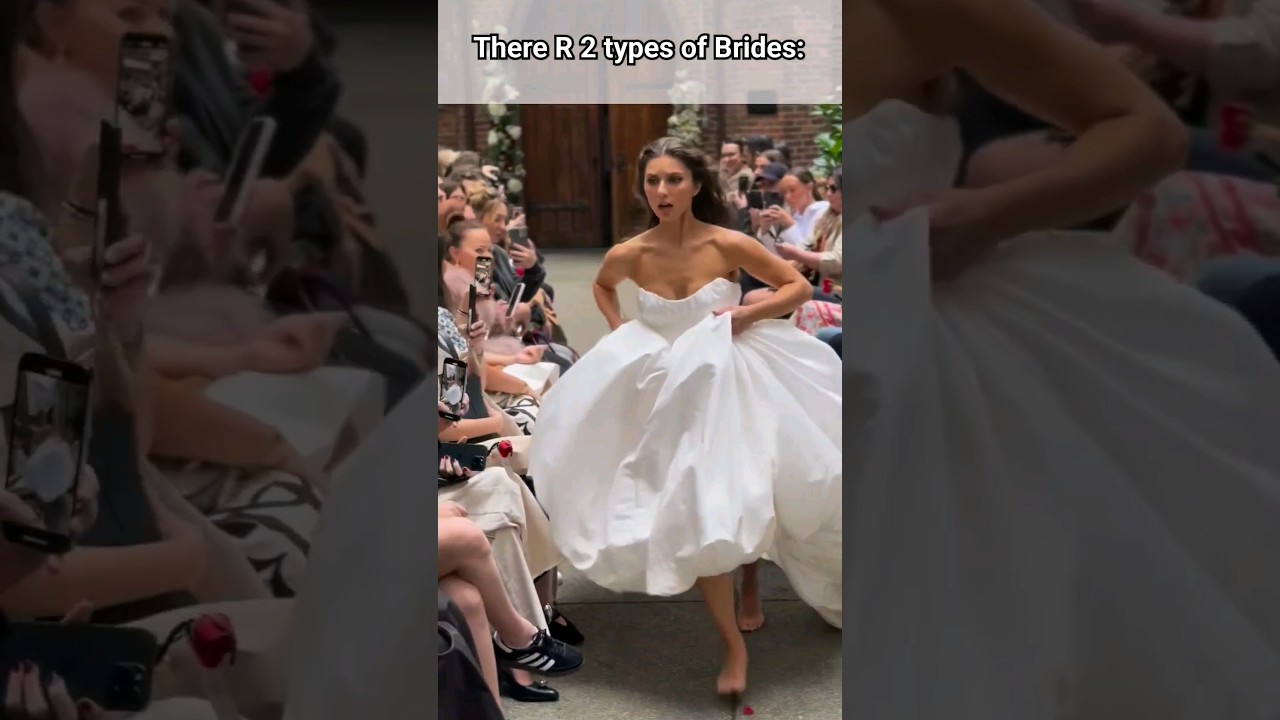She made it 😅❤️☝️ #wedding #bride #bridal #dress #youtubeshorts #shorts #fashion