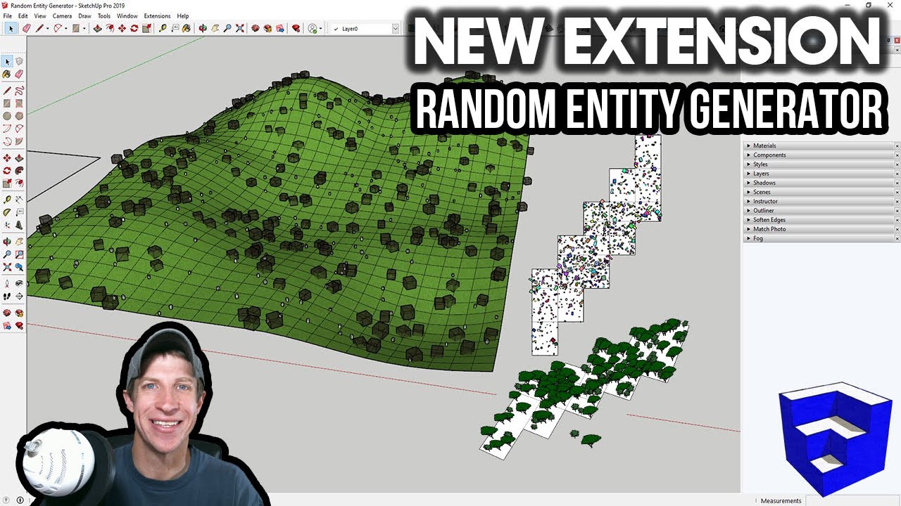 Randomly Placing Objects in SketchUp with this FREE NEW Extension - Random Entity Generator!