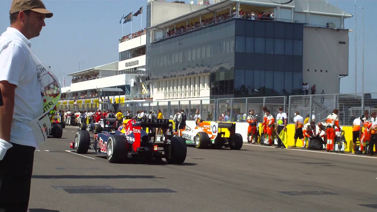 As close as it gets. On the grid 2012 Hungarian F1 GP