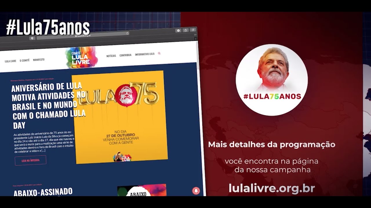 Boletim Lula Livre #82 | Anivers&aacute;rio de 75 anos do Lula