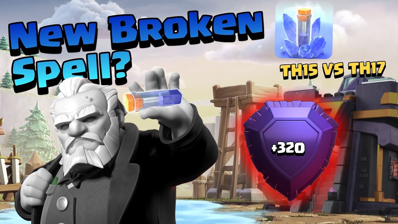 THE NEW ICE BLOCK SPELL IS A CHEAT CODE FOR 320s | Th15 V/s Th17 above 5900🏆@ClashOfClans