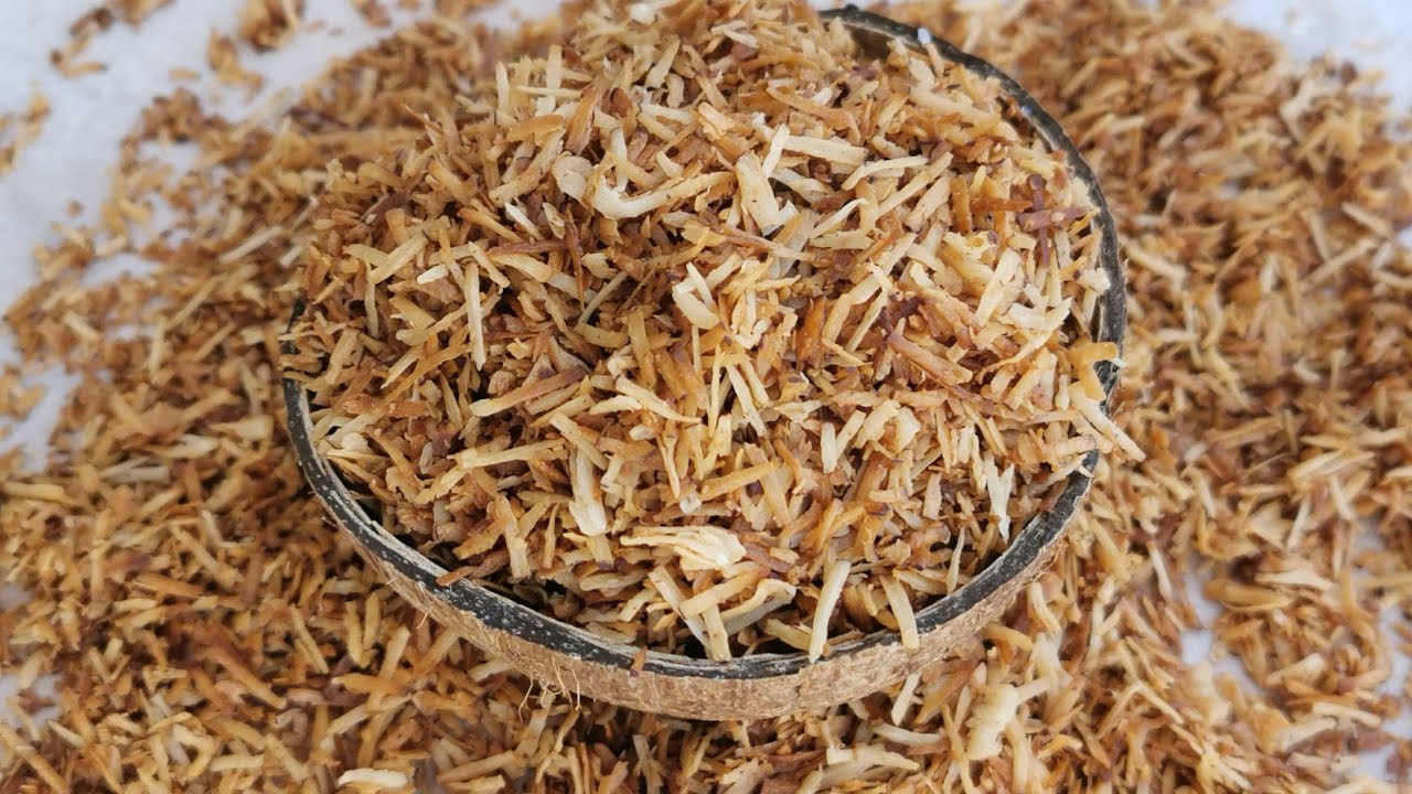 la noix de coco caramélisée, niampule, coco grillé, coco grillé caramelisé, coco rapé caramelisé