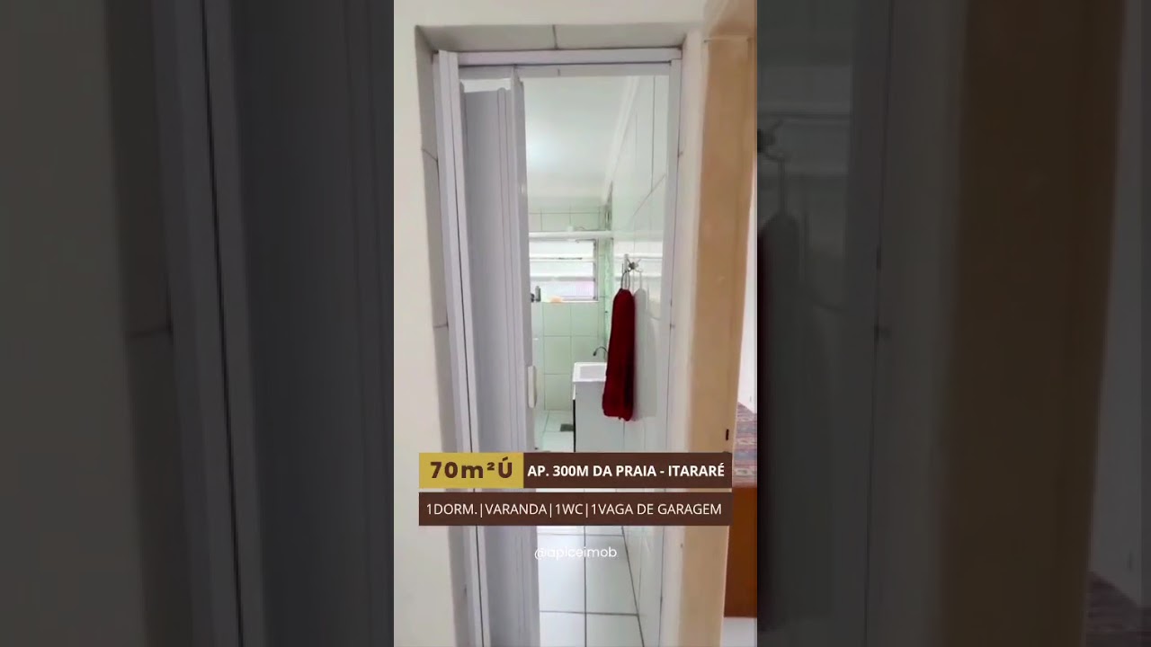 Apartamento com 1 dormitório à venda, 70 m² por R$ 149.000,00 - Itararé - São Vicente/SP