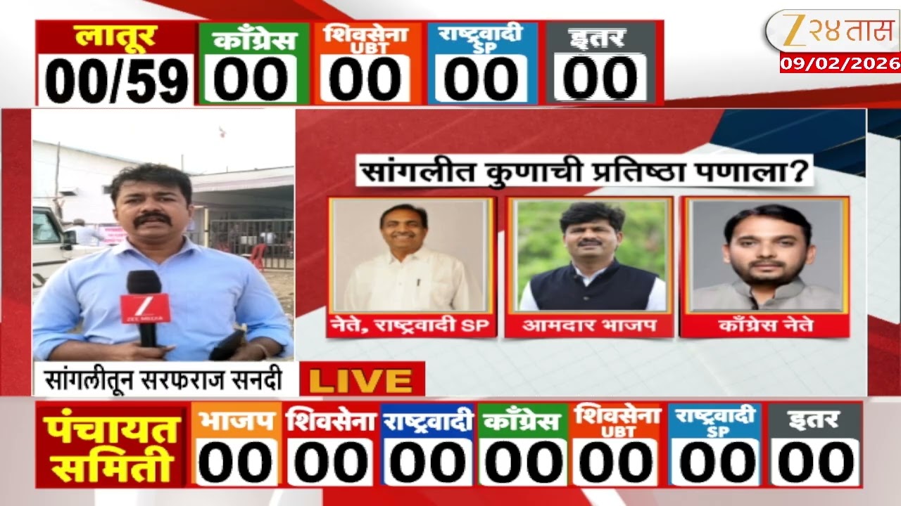 Sangli ZP Panchayat Samiti Result | सांगलीत कुणाची प्रतिष्ठा पणाला?