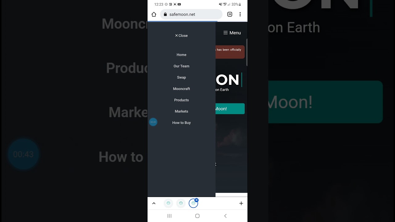 SafeMoon Swap navigated