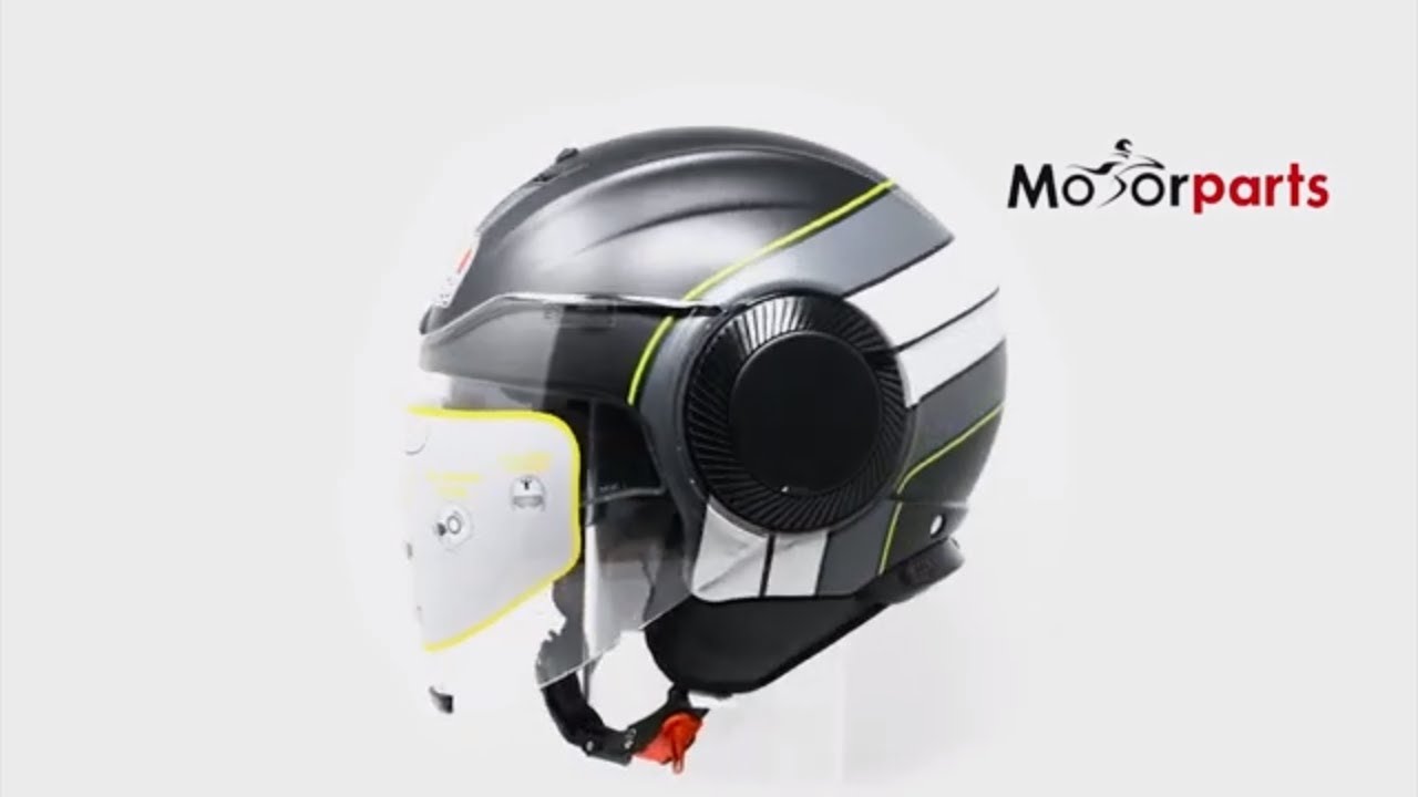 AGV Orbyt Multi Brera Matt Black Grey Yellow 360 View
