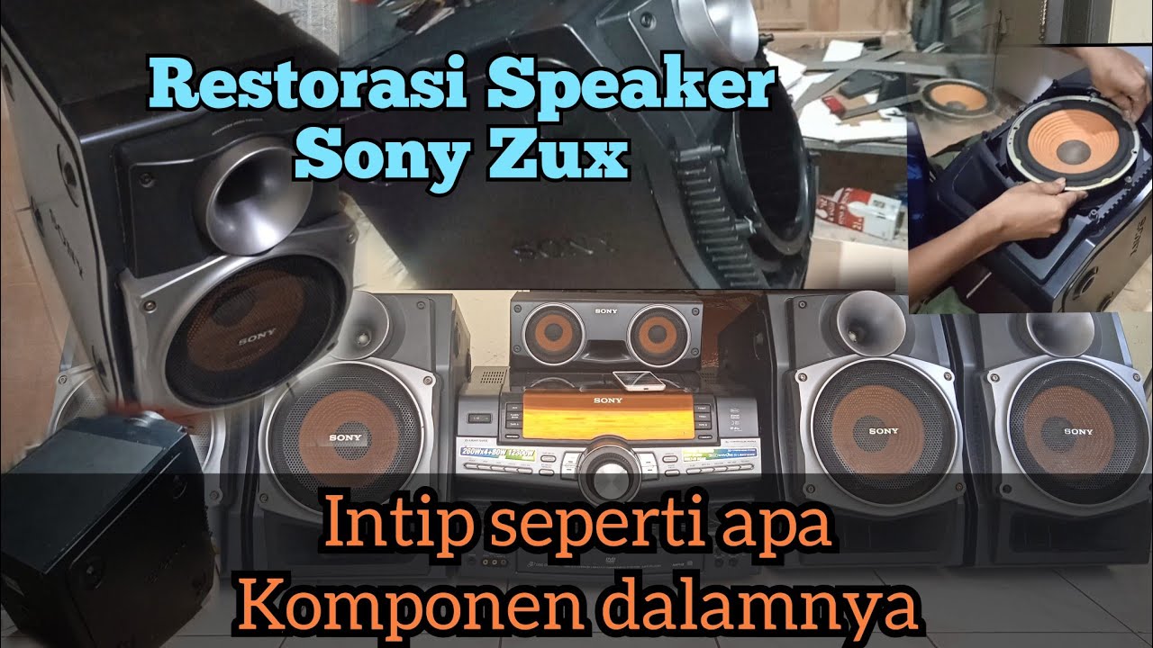 perbaikan speaker compo sony zux