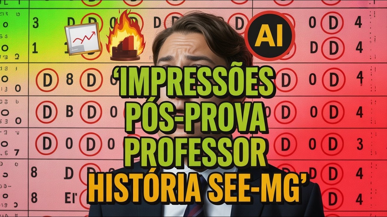 PROVA SEE-MG História O que ACONTECEU com as Letras D?😱Máximo de Desânimo! NOTA DE CORTE ALTÍSSIMA?