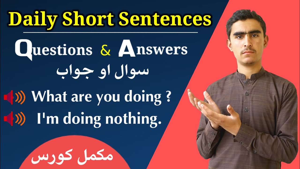 Learn English With Daily Short English Sentences | English To Pashto learning