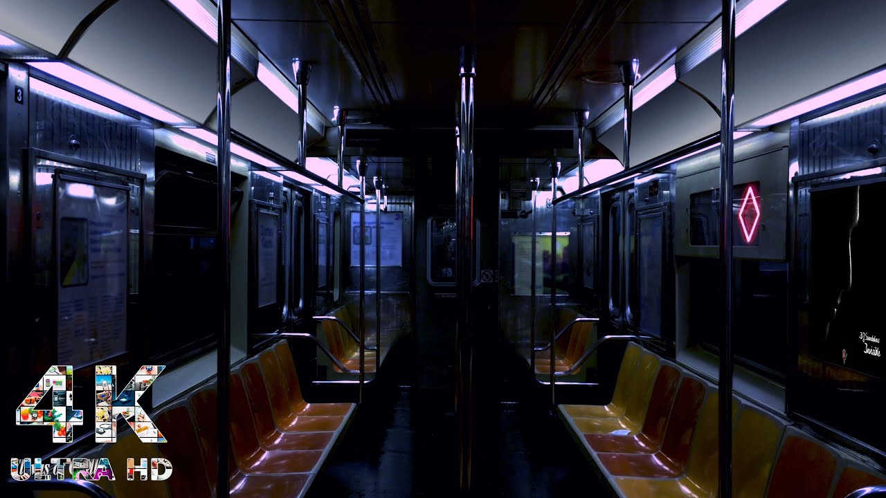Night New York Subway White Noise Ambience Sounds | Reading, Studying, Sleeping, Relaxing | ASMR
