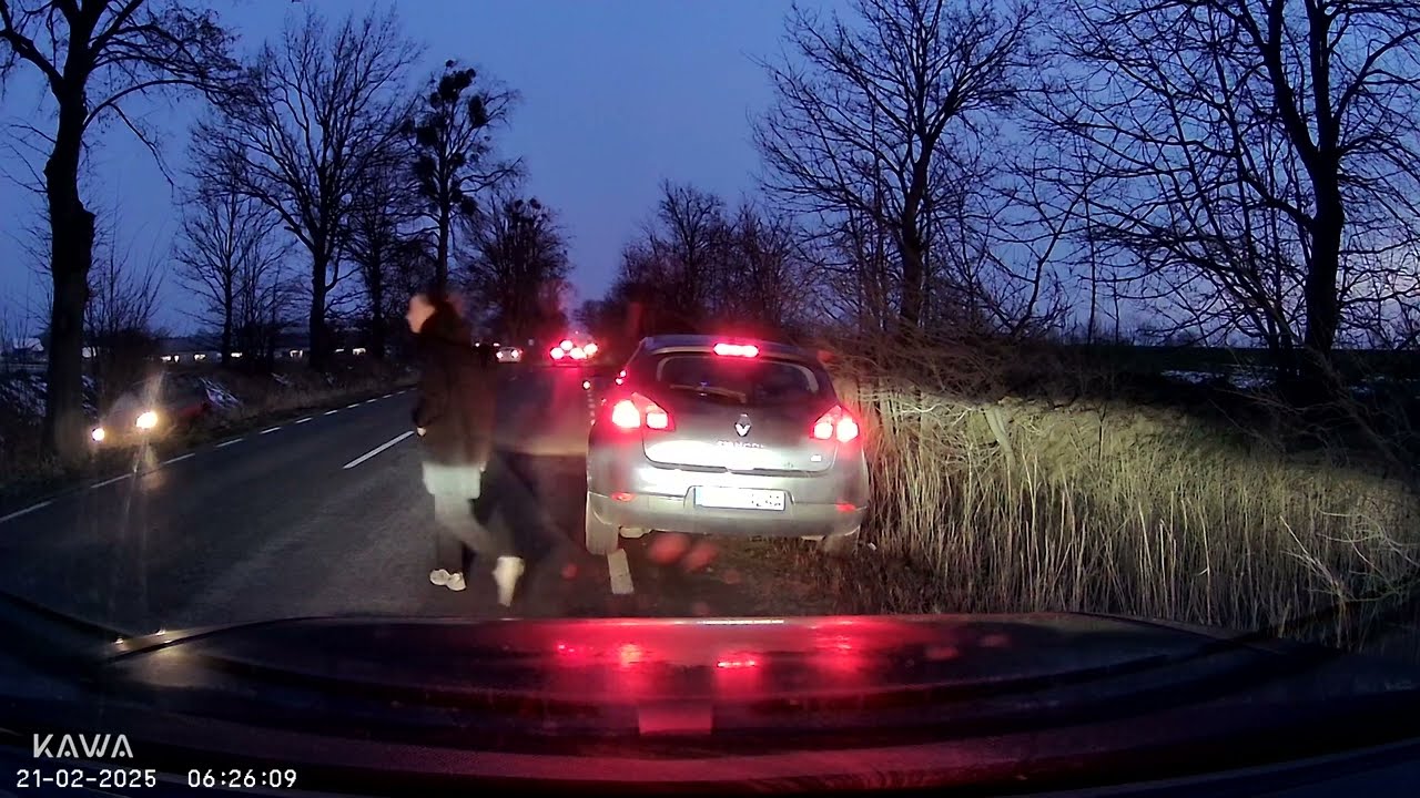 wypadek Trąbki Wielkie 21.02.2025