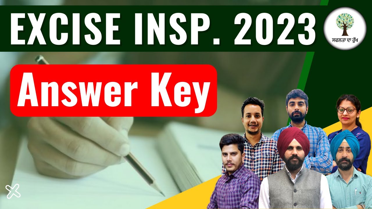 Excise Inspector 2023 | Answer Key | Success Tree Punjab