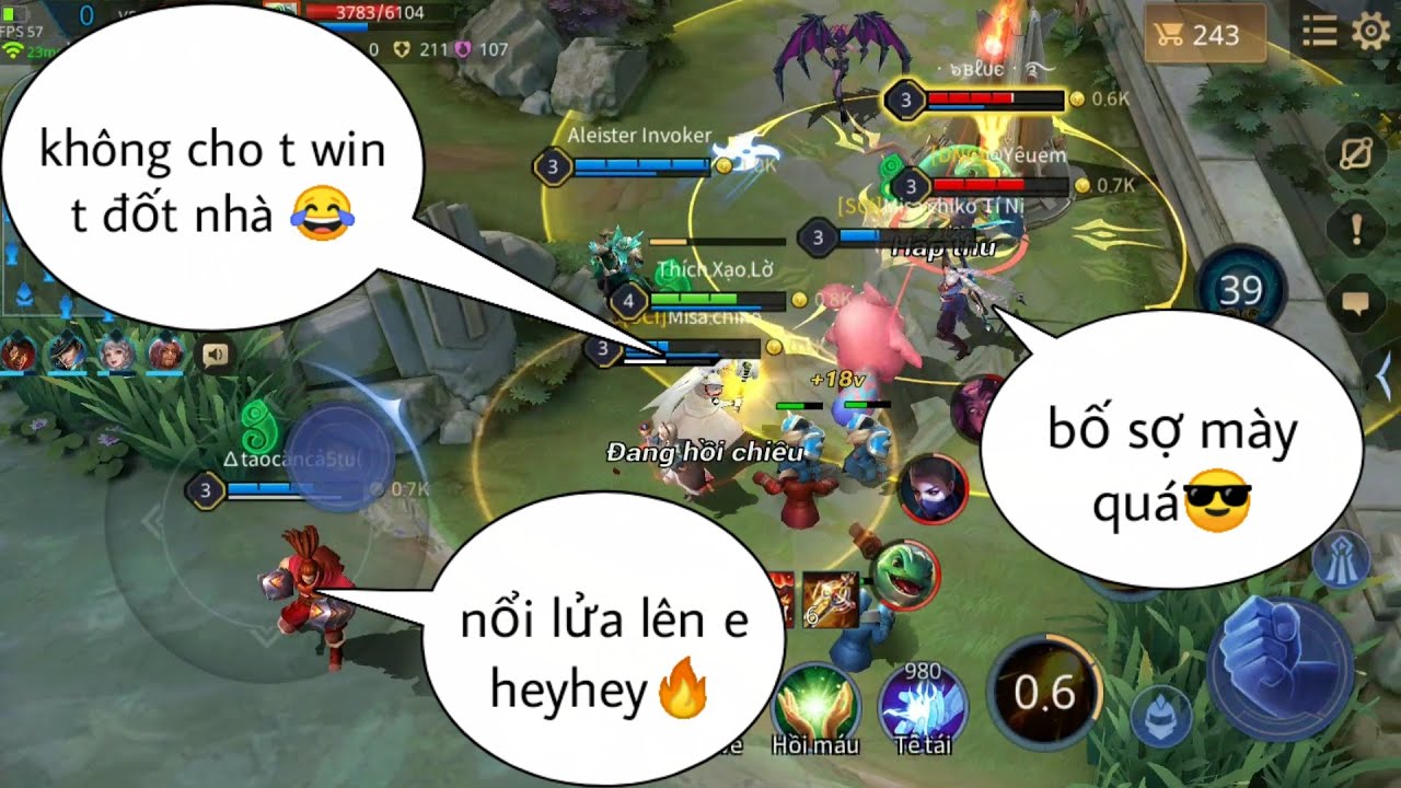 Troll Game _ Ignis Thổi Lửa Dọa Team Địch Không Cho Win Đ.ốt Nhà Và Cái Kết