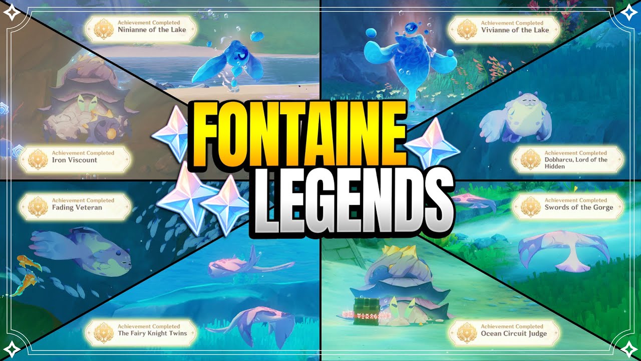 All 8 Fontaine Local Legend Locations | 8 Achievemetns | World Quests & Puzzles |【Genshin Impact】