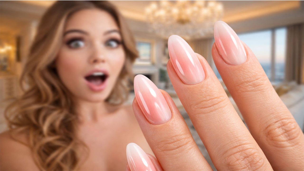 Full 90-Minute Manicure Process 💅 | Nude Pink Oval Nails | Deep Cuticle Cleaning ASMR