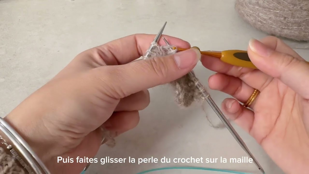 Ajoutez une perle &agrave; votre tricot &ndash; m&eacute;thode simple au crochet