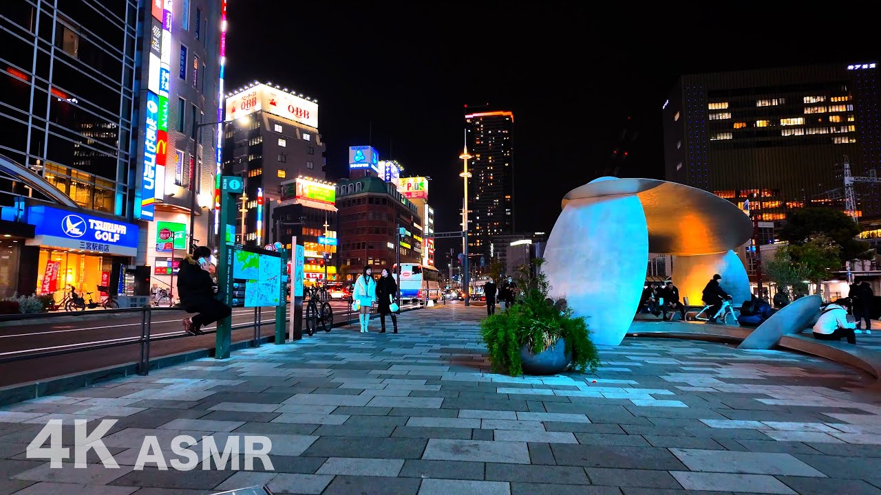 Night Walk in Kobe, Japan – Motomachi Hills to Sannomiya | 4K | No Talking | Ambient Sound