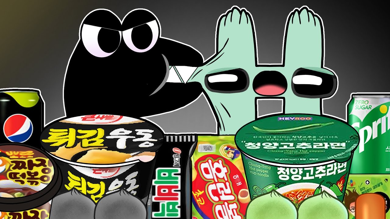 Convenience Store BLACK GREEN Food Alphabet Lore F vs H MUKBANG! | Alphabetlore ANIMATION | ASMR