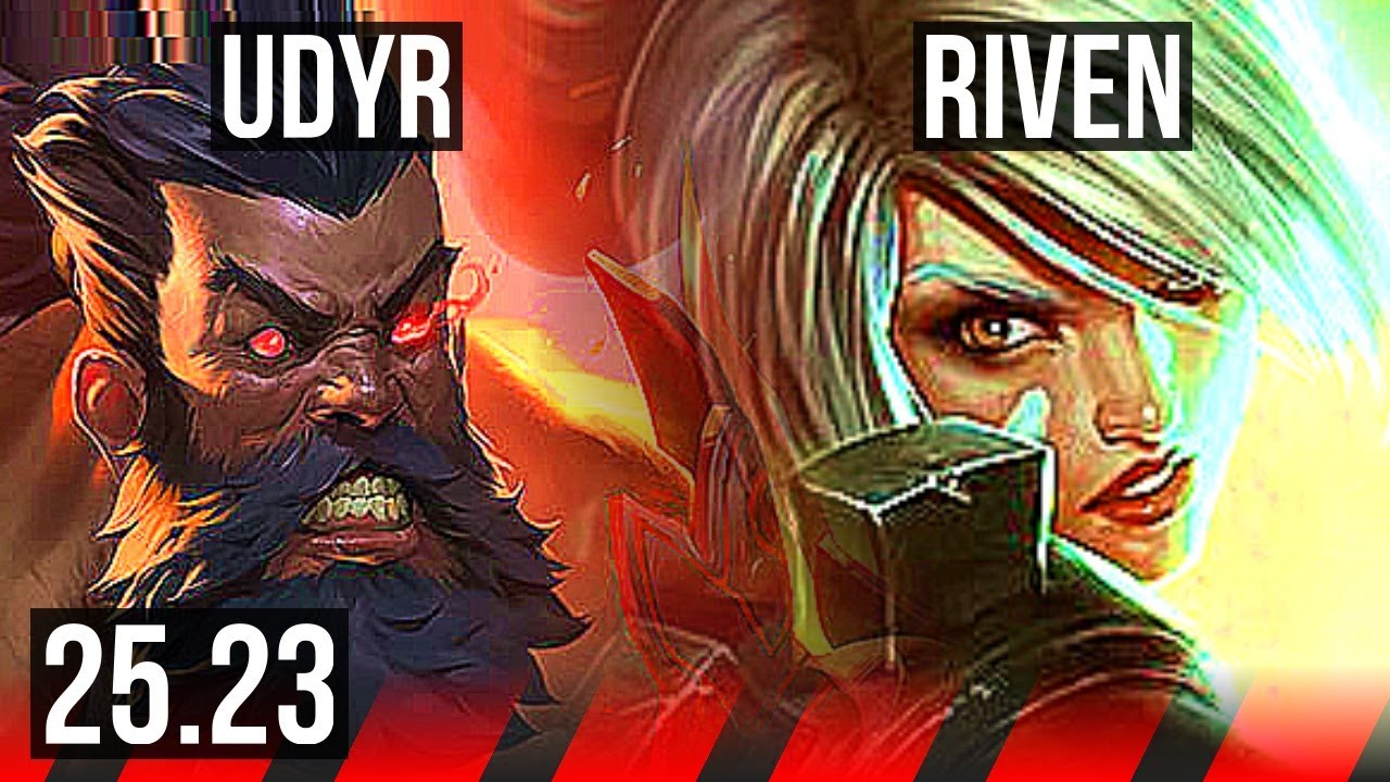 UDYR vs RIVEN (TOP) | 8/2/13, 6 solo kills, 600+ games | KR Master | 25.23
