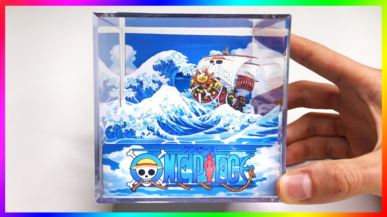 Handmade One Piece Diorama Cube with the Thousand Sunny