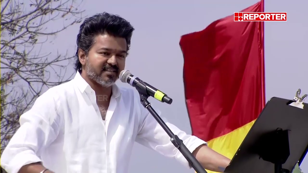 'തമ്പീ കീളെ ഇറങ്ക്പ്പാ, നീ ഇറങ്കിനാ താന്‍ നാന്‍ മുത്തം കൊടുപ്പേ...';  അനുയായിയെ ശാസിച്ച് വിജയ്