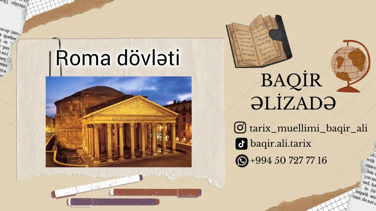 Qədim Roma dövləti mövzusunun asan izahı.(2024-cü il)