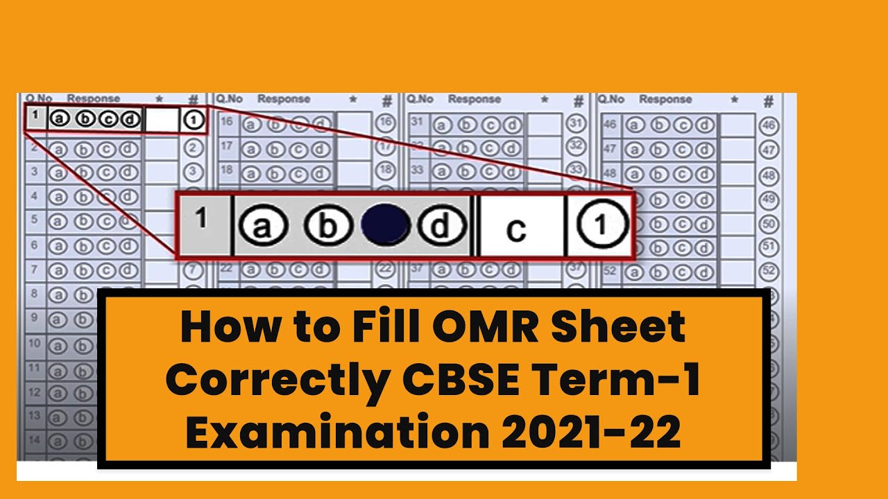 Training Module: How to Fill OMR Sheet Correctly - CBSE Term-1 Examination 2021-22 | CBSE Board Tips