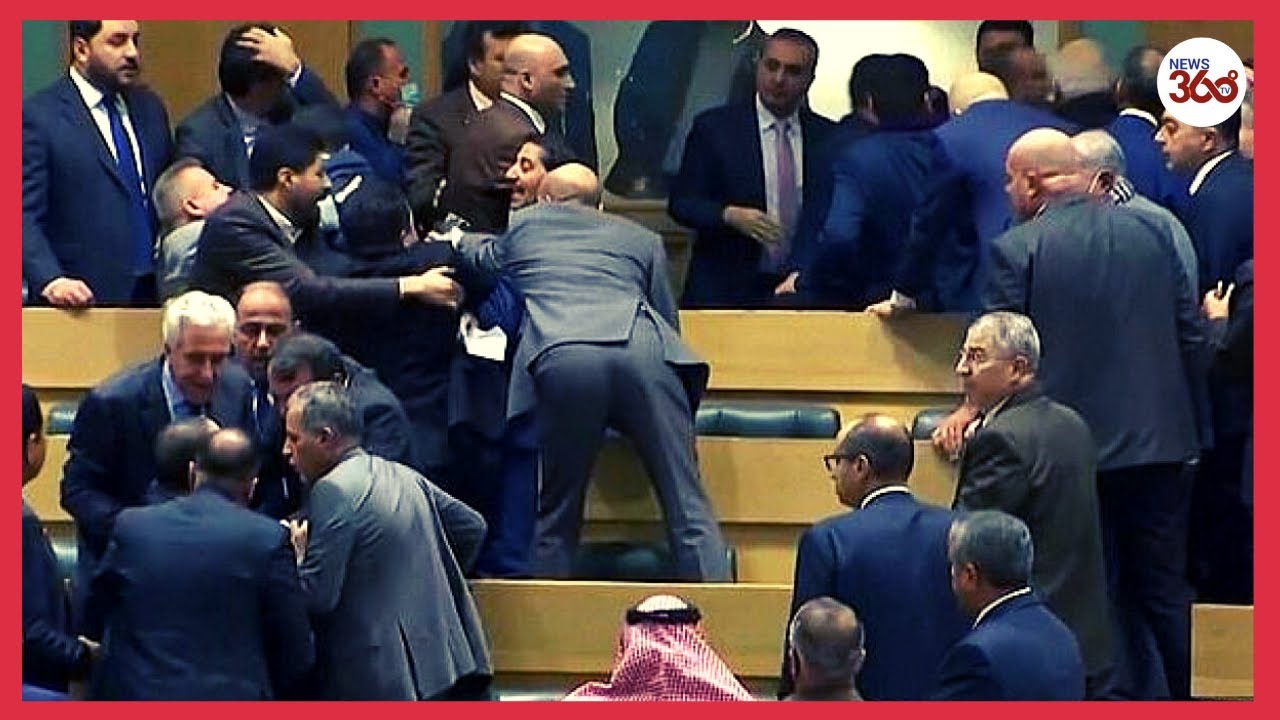 Jordanian MPs exchange punches as brawl erupts in parliament