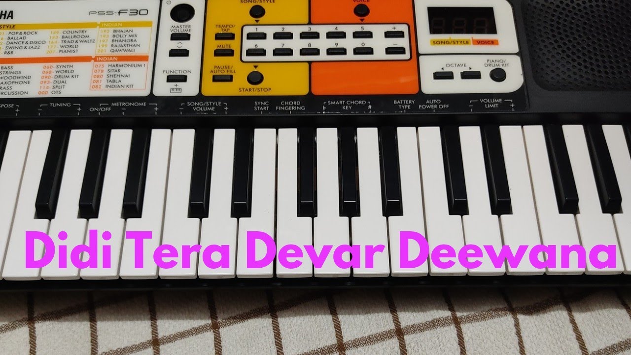 Didi Tera Devar Deewana || Ham aapke hai kon || played on Yamaha pss f30