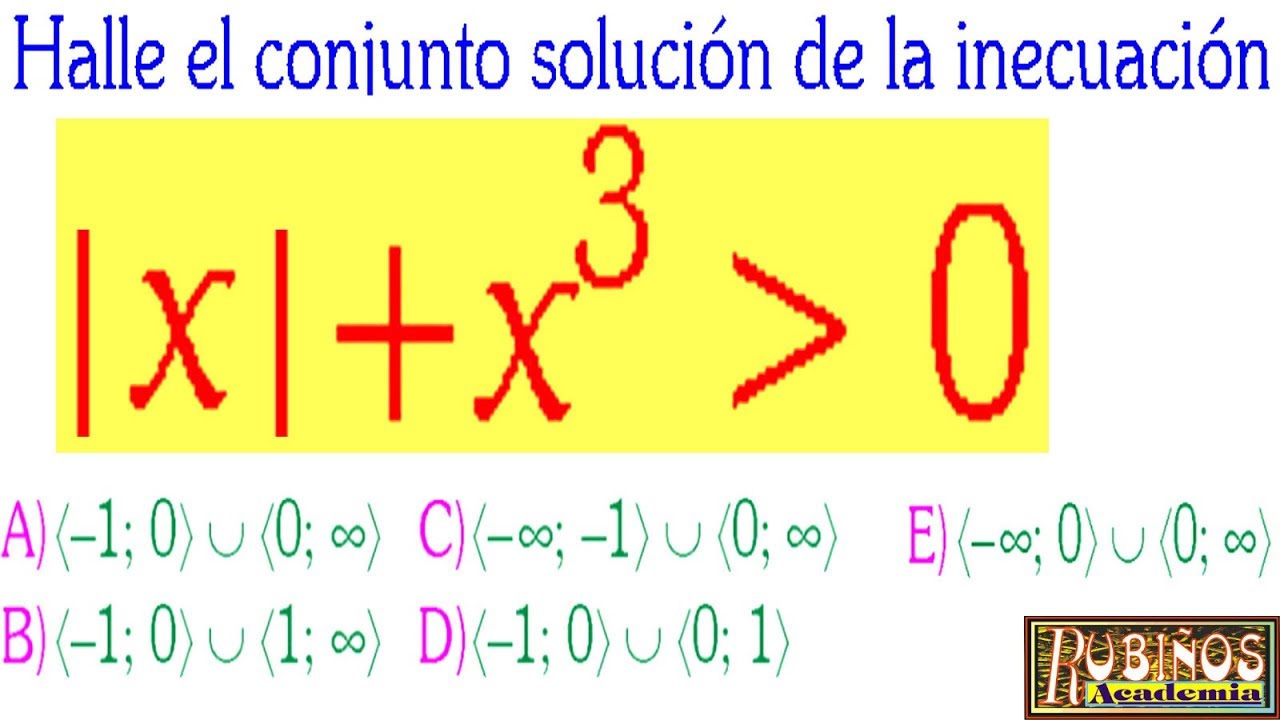 EXAMEN CATÓLICA INECUACIÓN CON VALOR ABSOLUTO PROBLEMA RESUELTO SOLUCIONARIO ADMISIÓN UNIVERSIDAD