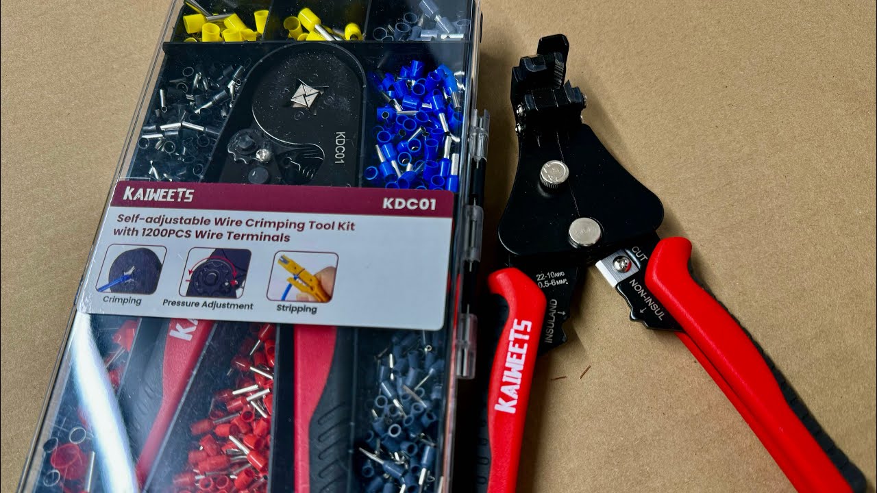 Kaiweets wire stripper and ferrule crimping tool