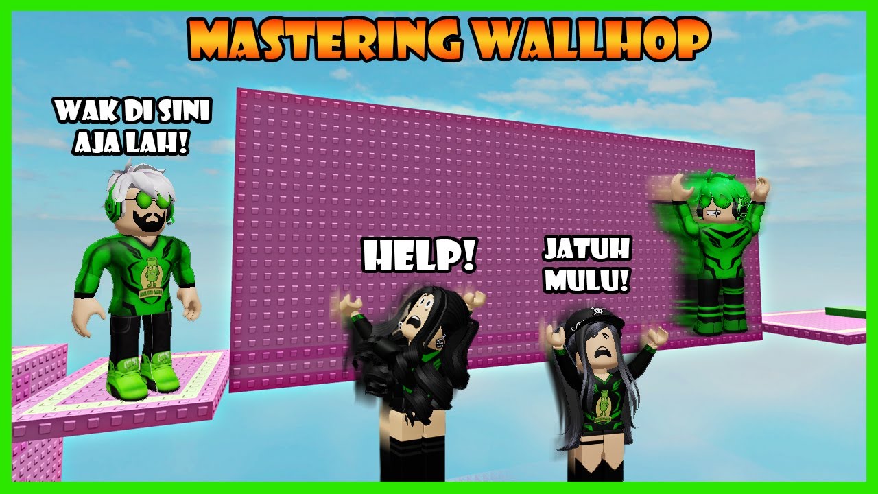 Bang Darlung Tantangin Mereka Semua Main Obby Wallhop Di Roblox