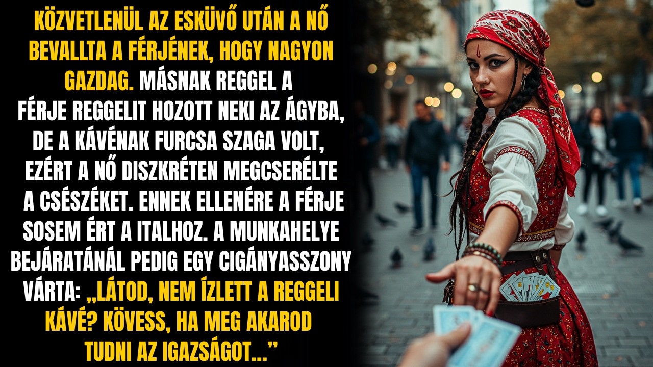 AZ ESKÜVŐ UTÁN A FELESÉG BEVALLJA A FÉRJEK, HOGY NAGYON GAZDAG. MÁSNAP REGGEL...