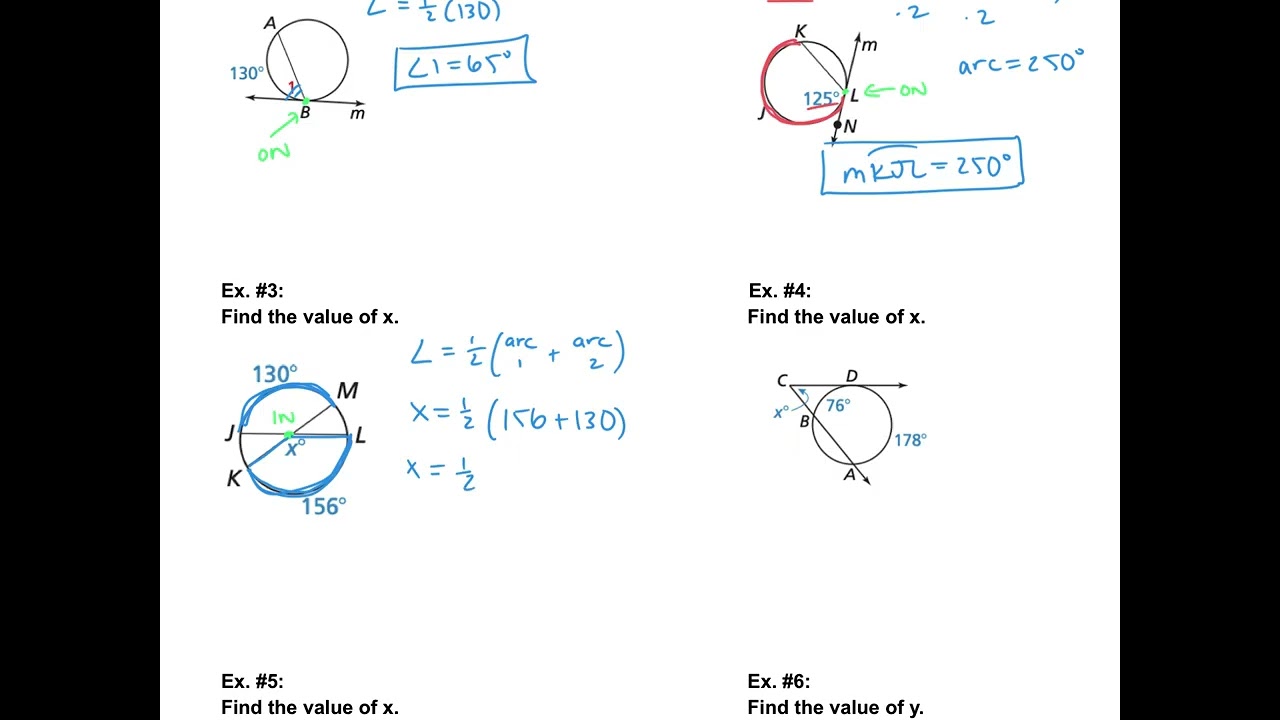 Unit 7 Day 4: All Angle Relationships (in a circle)