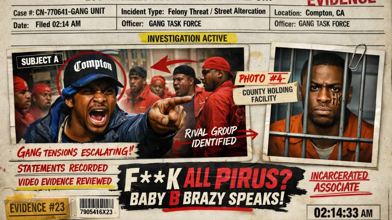 F*** ALL PIRUS: BABY B BRAZY SPEAKS ON COMPTON CRIPS DISSING BLOODS