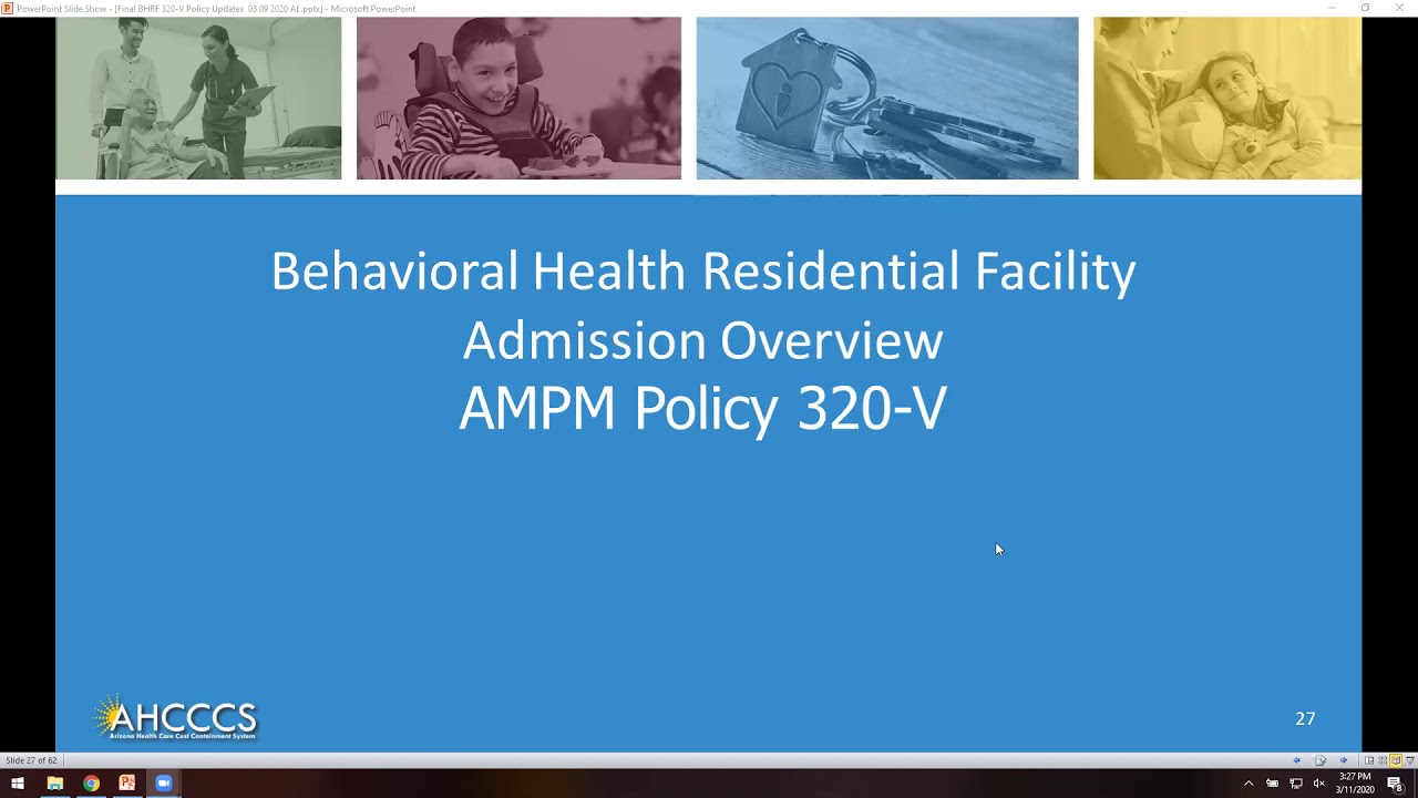 Behavioral Health Residential Facility (BHRF) Policy Overview