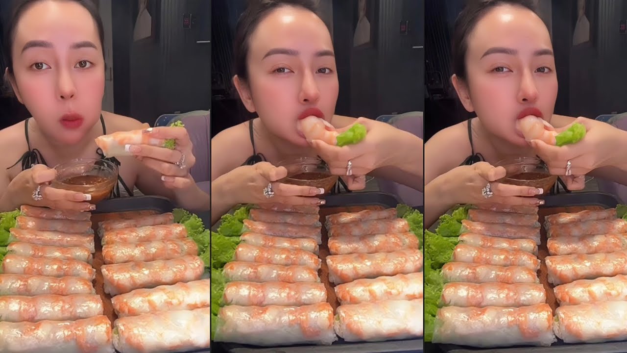 Gỏi cuốn tôm chấm mắm nêm pha sẵn  😋