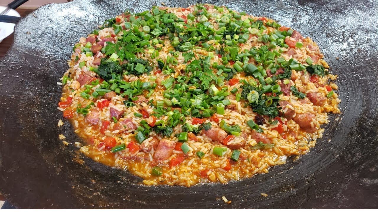 Arroz Carreteiro no Disco de Arado