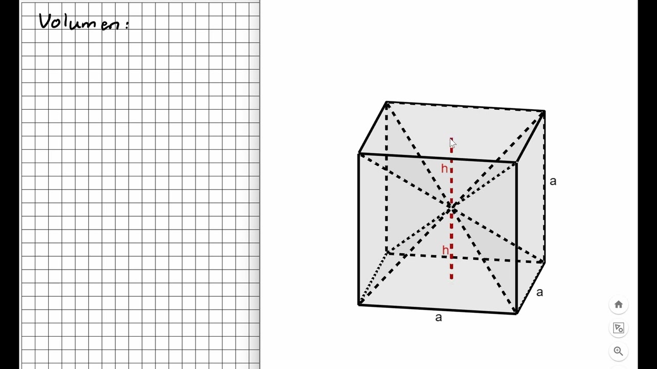 Digitales Regelheft - Pyramide Oberfläche und Volumen