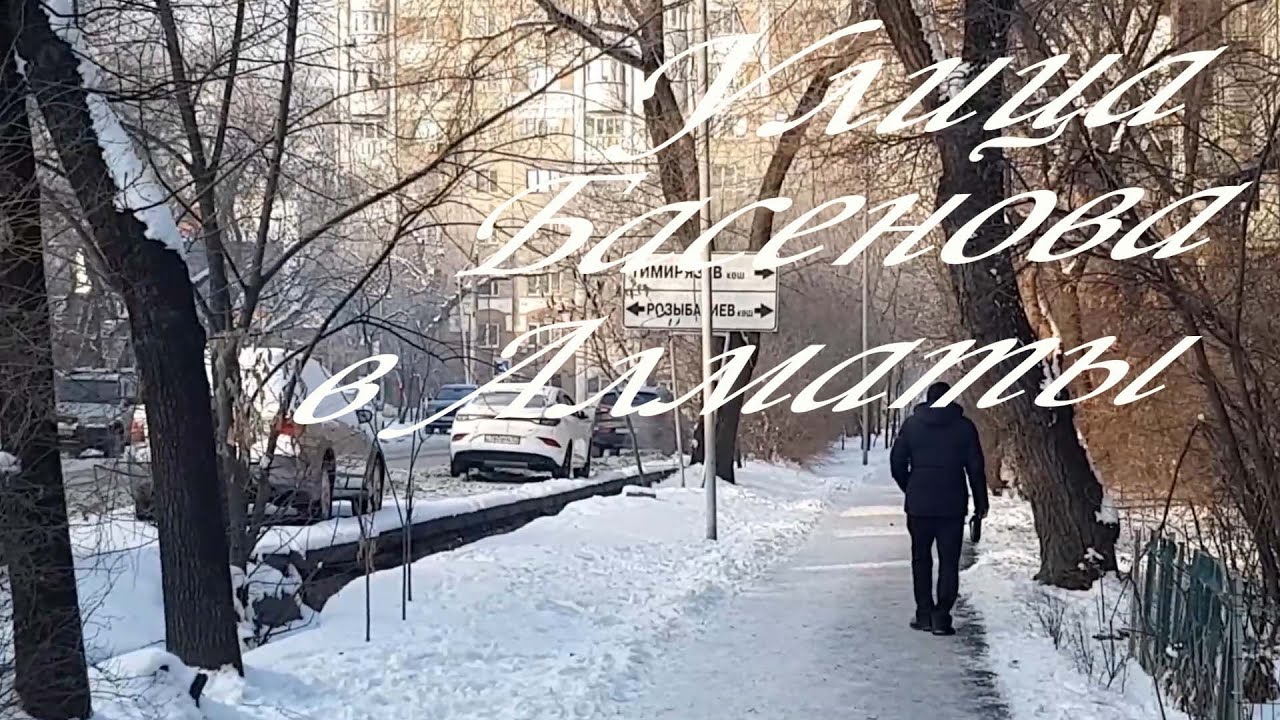 Утренняя прогулка по улице Басенова в Алматы. 21.01.2026