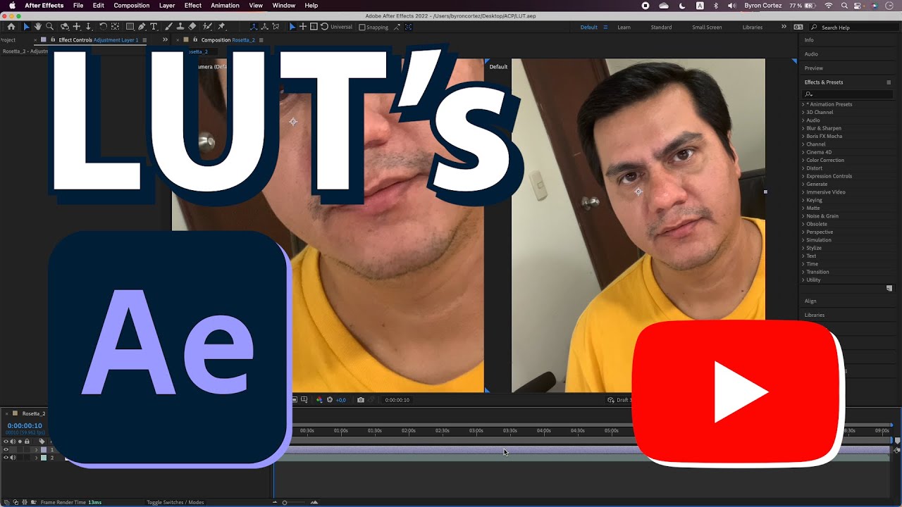Aplicar un LUT con Lumetri Color en After Effects⎪Tutorial⎪Tips