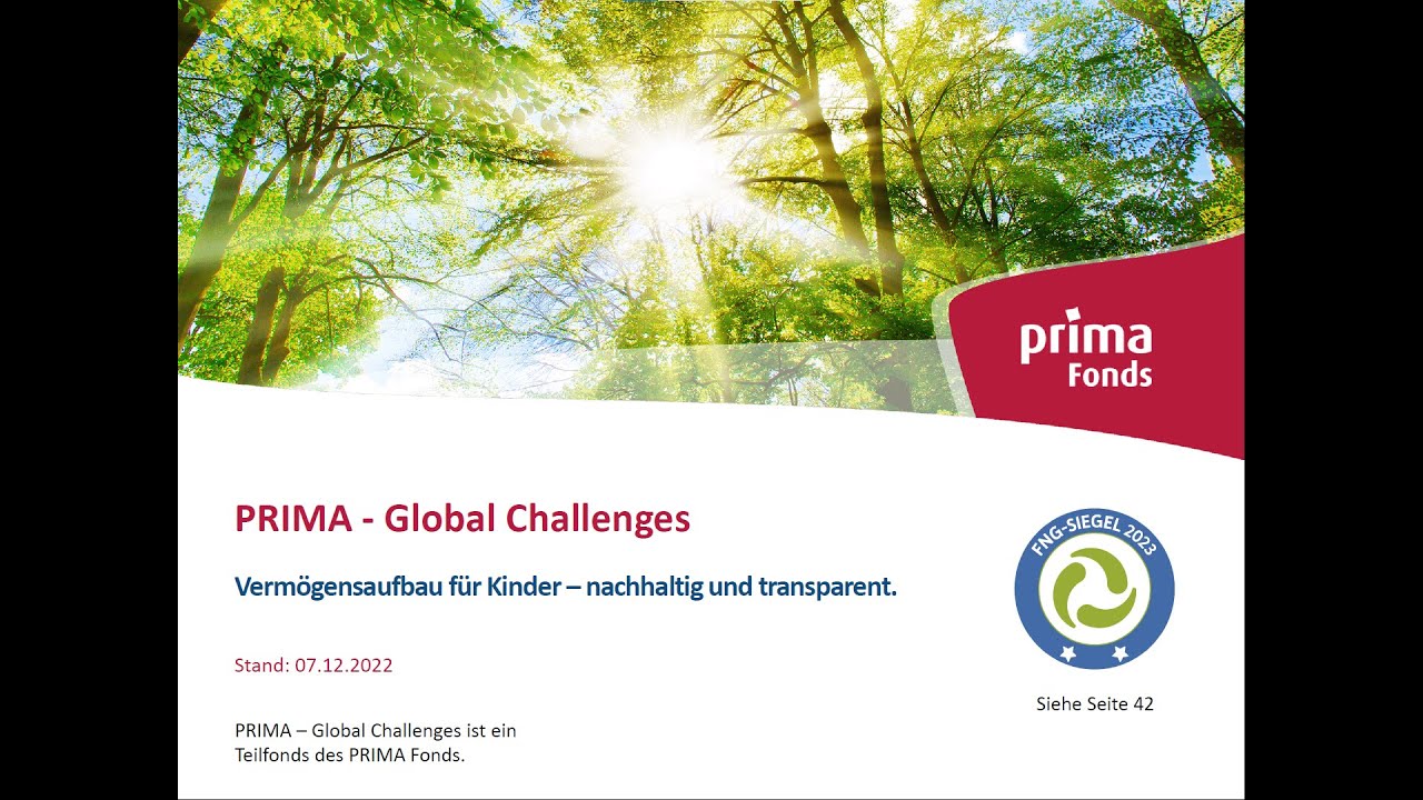 PRIMA &ndash; Global Challenges, ab sofort auch im Produkt der Baloise Versicherung investierbar.