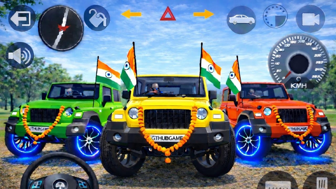 Modified Mahindra Thar😈Games:Indian yellow🟡 Thar (Gadi Wala Games) Car Game Android Game - #2025​